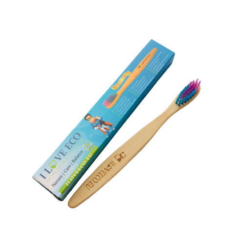 iloveeco bambusova zubna kefka pre deti junior s papierovym obalom