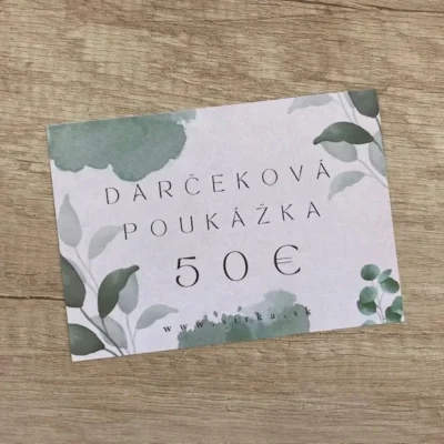 darcekova poukazka 50 eur sirka.sk