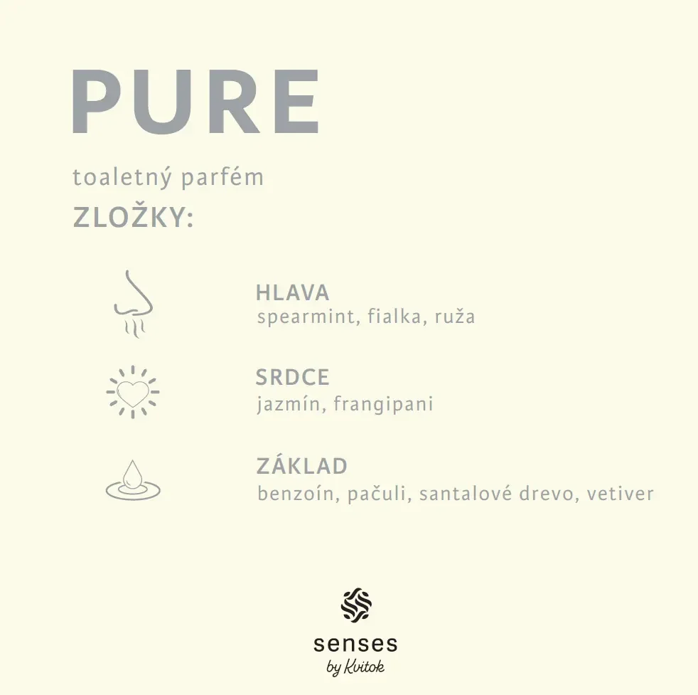 Kvitok Senses prírodný parfum Pure
