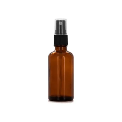 Sklenená fľaštička hnedá s rozprašovačom 100 ml